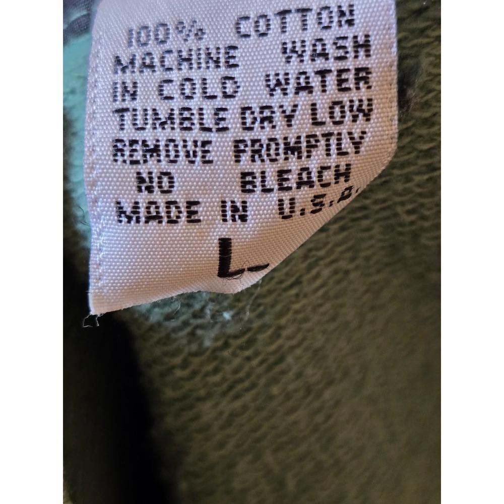 Vintage Tom Tom California Sage Green Cotton Mock Neck Button Pullover Top L USA - Picture 3 of 5